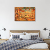 The Arabian Nights - Aladdin's prachtige lamp Canvas Afdruk (Insitu (Slaapkamer))