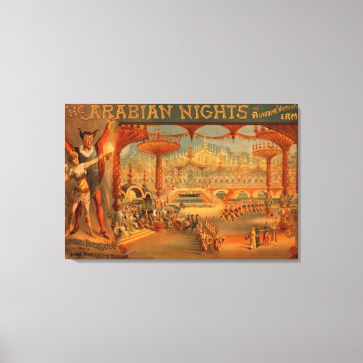 The Arabian Nights - Aladdin's prachtige lamp Canvas Afdruk (Voorkant)