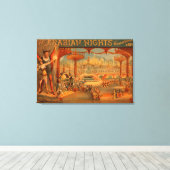 The Arabian Nights - Aladdin's prachtige lamp Canvas Afdruk (Insitu (Houten vloer))
