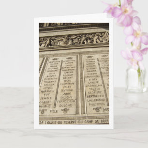 The Arc De Triomphe Memorial, Parijs, Frankrijk Kaart