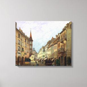 The Arcades, Grand Rue, Colmar, 1876 Canvas Afdruk