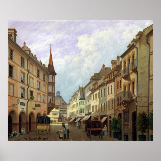 The Arcades, Grand Rue, Colmar, 1876 Poster (Voorkant)