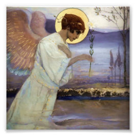 “The Archangel Gabriel ” by Mikhail Nesterov Foto Afdruk