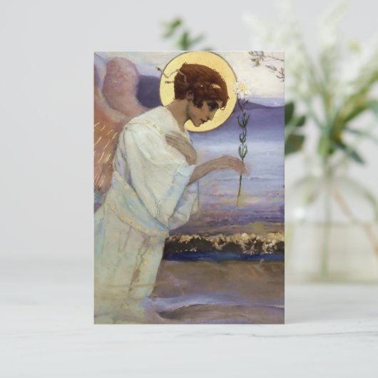 "The Archangel Gabriel" van Mikhail Nesterov Bedankkaart (Staand voorkant)