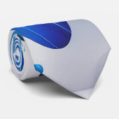 The Architectural Blue Modernist Statement Tie Stropdas (Opgerold)