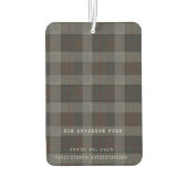 The Archivist’s Vault: Custom Tartan Photo Charm Luchtverfrisser (Achterkant)