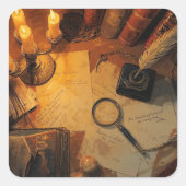 The Archivist Vierkante Sticker (Voorkant)