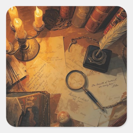 The Archivist Vierkante Sticker (Voorkant)