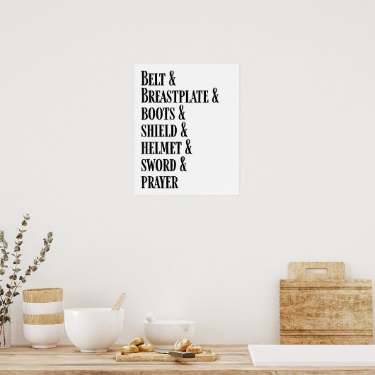 The Armor of God List Poster (Keuken)