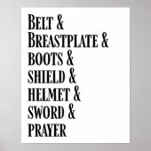 The Armor of God List Poster (Voorkant)