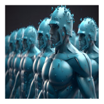 The Army of Metal Men Wall Poster