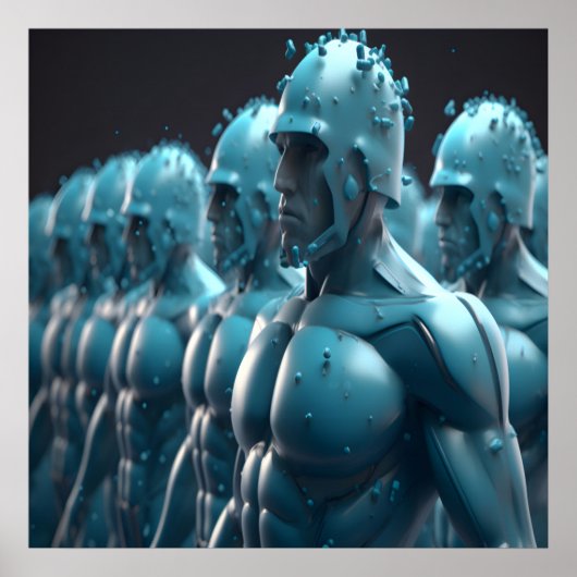 The Army of Metal Men Wall Poster (Voorkant)