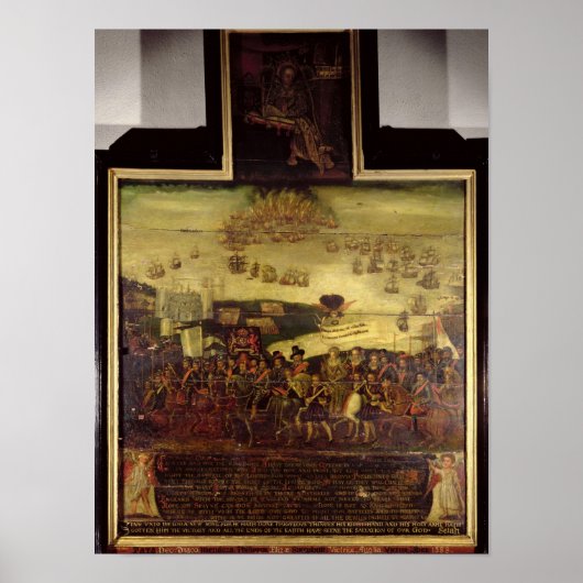 The Arrival of Queen Elizabeth I at Tilbury Poster (Voorkant)