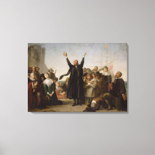 The Arrival of the Pilgrim Fathers, c.1864 (oil on Canvas Afdruk
