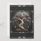  The Art Deco Tree of Life design.  Kaart (Achterkant)