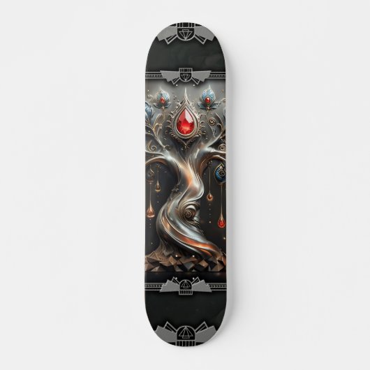  The Art Deco Tree of Life design.  Persoonlijk Skateboard (Voorkant)