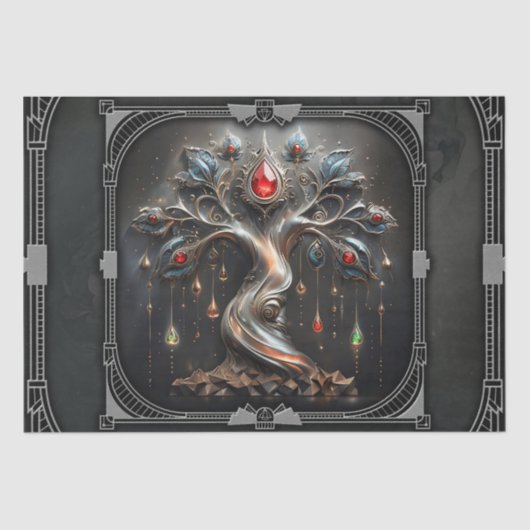 The Art Deco Tree of Life design Tissuepapier (Voorkant)