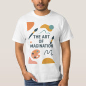 The Art of Imagination – Modern Abstract Artistic T-shirt (Voorkant)