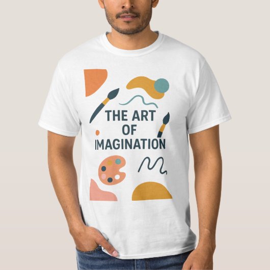 The Art of Imagination – Modern Abstract Artistic T-shirt (Voorkant)