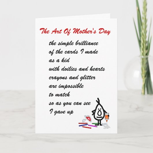 The Art of Mother's Day Kaart (Voorkant)