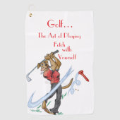 “The Art of Playing Golf” Golf Towel Golfhanddoek (Voorkant)