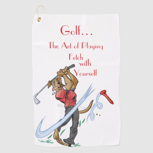 “The Art of Playing Golf” Golf Towel Golfhanddoek (Voorkant)