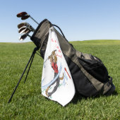 “The Art of Playing Golf” Golf Towel Golfhanddoek (Groen)