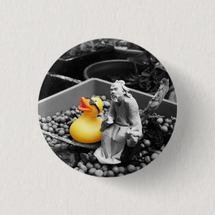 "The Art of Zen" Rubber Duck Button (small)