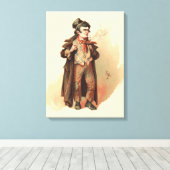 The Artful Dodger by Kyd, Dickens' Oliver Twist Canvas Afdruk (Insitu (Houten vloer))