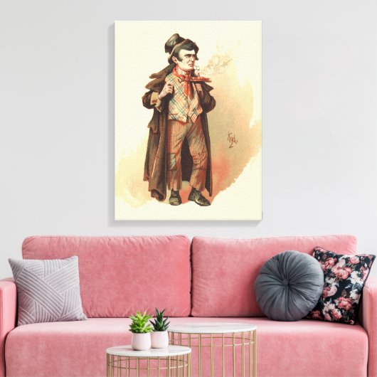 The Artful Dodger by Kyd, Dickens' Oliver Twist Canvas Afdruk (Insitu (Woonkamer))