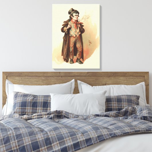 The Artful Dodger by Kyd, Dickens' Oliver Twist Canvas Afdruk (Insitu (Slaapkamer))