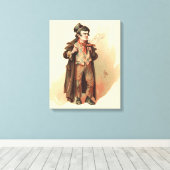 The Artful Dodger by Kyd, Dickens' Oliver Twist Canvas Afdruk (Insitu (Houten vloer))