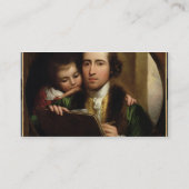 The Artist and his son Raphael, c.1773 (olie op bl Visitekaartje (Achterkant)