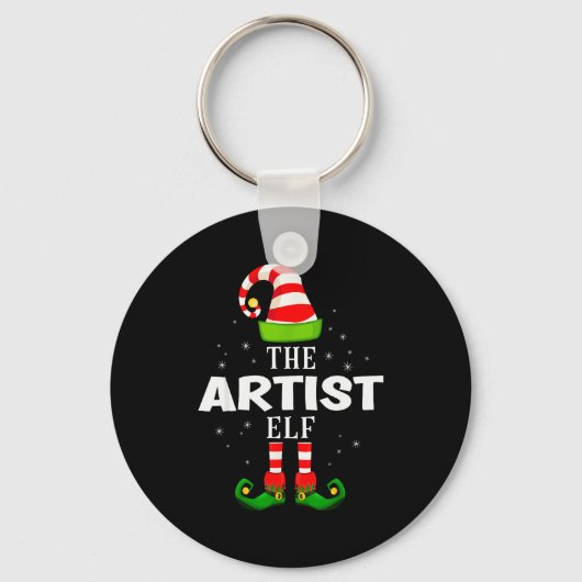 The Artist Elf Christmas Pjs Matching Pajama Sleutelhanger (Voorkant)