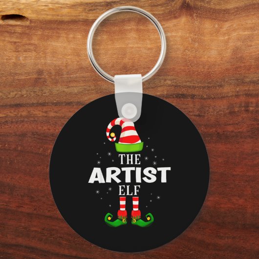 The Artist Elf Christmas Pjs Matching Pajama Sleutelhanger (Voorkant)