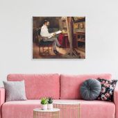 The Artist Morot in his Studio, c.1874 Canvas Afdruk (Insitu (Woonkamer))