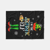 The Artistic Elf Squad Elf Family Christmas Pajama Fleece Deken (Voorkant (Horizontaal))