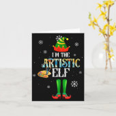 The Artistic Elf Squad Elf Family Christmas Pajama Kaart (Gele Bloem)