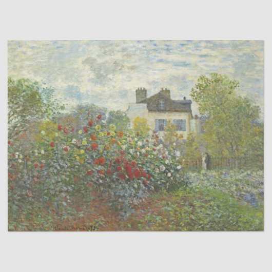 The Artists Garden at Argenteuil by Monet Tissuepapier (Voorkant)