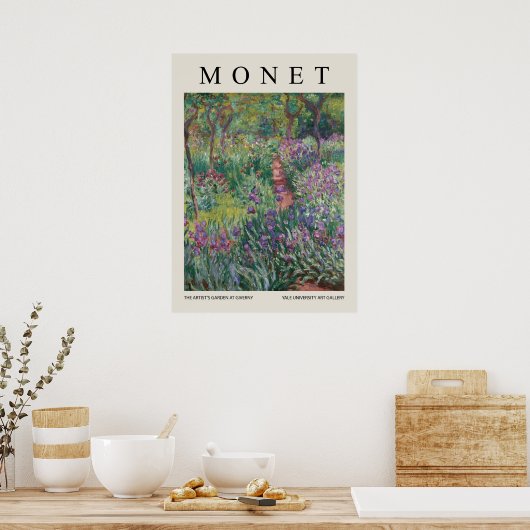 The Artists Garden At Giverny Poster (Keuken)