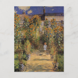 The Artist's Garden at Vetheuil by Claude Monet Briefkaart