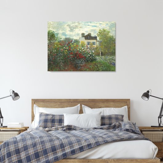 The Artists Garden in Argenteuil Claude Monet Canvas Afdruk (Insitu (Slaapkamer))