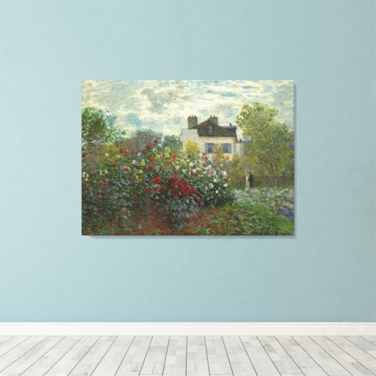 The Artists Garden in Argenteuil Claude Monet Canvas Afdruk (Insitu (Houten vloer))