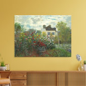 The Artists Garden in Argenteuil Claude Monet Canvas Afdruk (Insitu (Woonkamer))