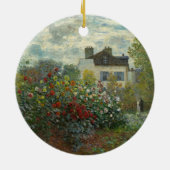 The Artists Garden in Argenteuil Claude Monet Keramisch Ornament (Achterkant)