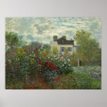 The Artists Garden in Argenteuil Claude Monet Poster<br><div class="desc">De tuin van de kunstenaar in het Argentijnse Claude Monet-Poster</div>