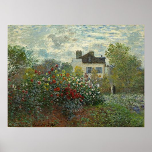 The Artists Garden in Argenteuil Claude Monet Poster (Voorkant)
