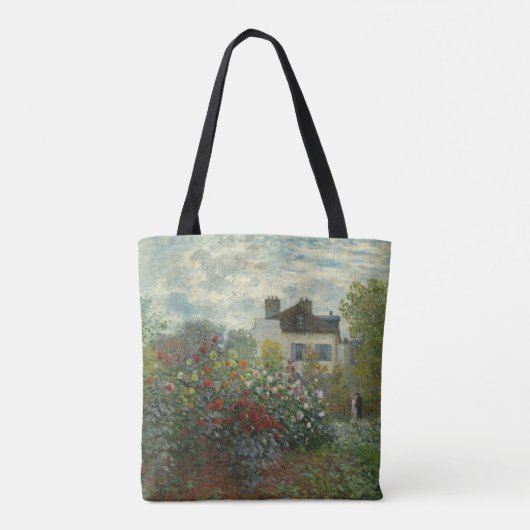 The Artists Garden in Argenteuil Claude Monet Tote Bag (Achterkant)