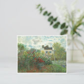 The Artists Garden in Argenteuil door Claude Monet Briefkaart (Staand voorkant)