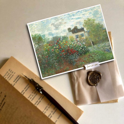 The Artists Garden in Argenteuil door Claude Monet Briefkaart